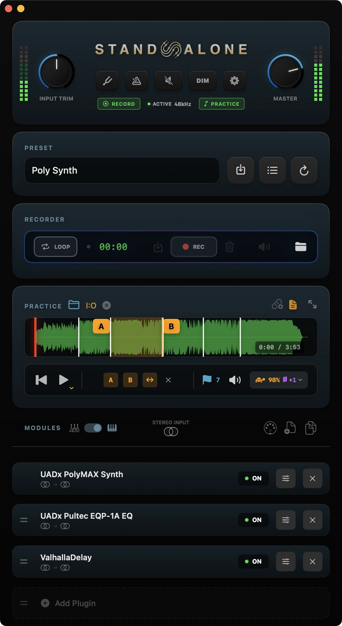 Standalone in Keys Mode