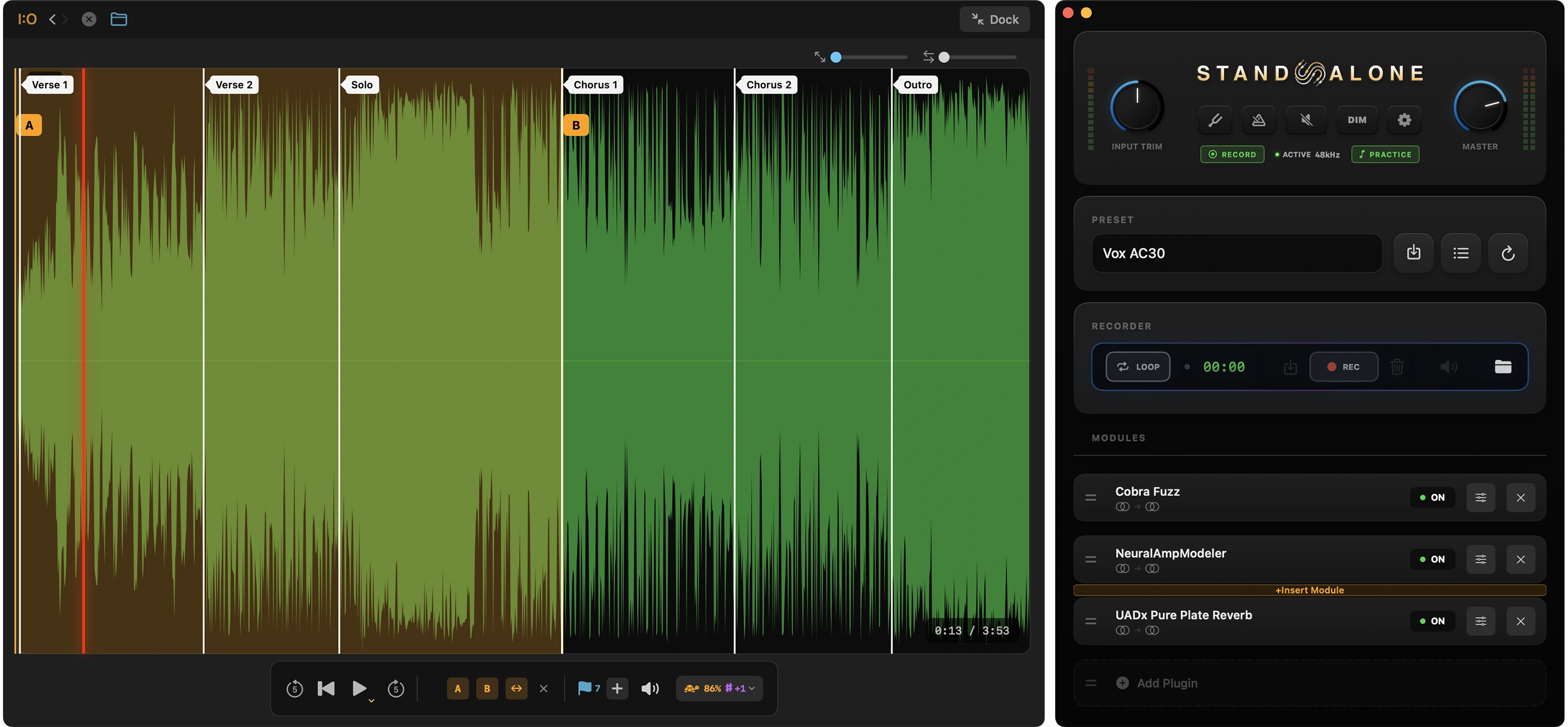 Standalone app interface